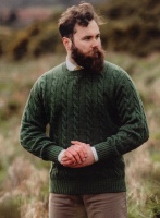 William Lockie - Chirnside 4ply cable crew neck pullover